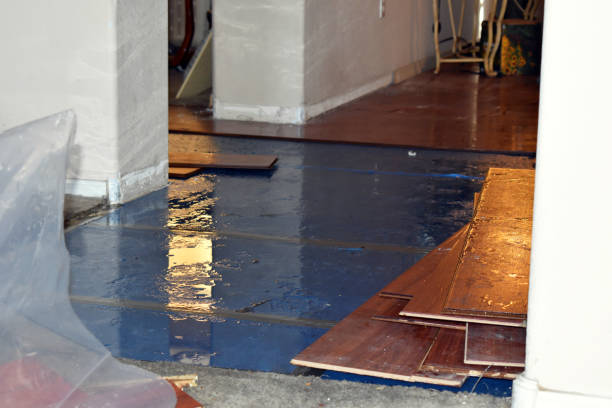 Professional Basement Flood Cleanup technician working in Falmouth, MA